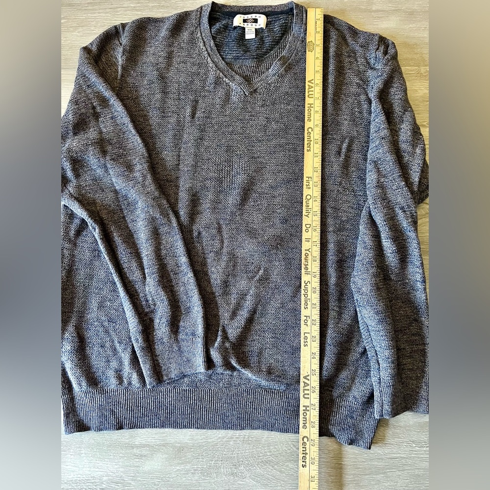 Joseph Abboud Blue/Brown V Neck Sweater XXL - Picture 4 of 5